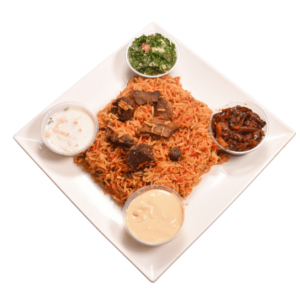Spicy beef Biryani Meal